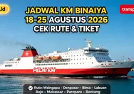 Cek Tiketnya! Jadwal KM Binaiya 18–25 Agustus Rute Waingapu – Denpasar – Bima – Labuan Bajo – Makassar – Parepare – Bontang