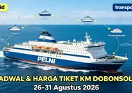 Cek Jadwal dan Harga Tiket KM Dobonsolo Periode 26 - 31 Agustus 2026 Rute Jayapura - Biak - Manokwari - Sorong - Baubau - Makassar - Jakarta