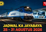 Cek Sebelum Berangkat! KA Jayabaya Periode 25 – 31 Agustus 2026 Rute Pasar Senen – Jatinegara – Bekasi – Karawang – Cikampek – Semarang – Malang