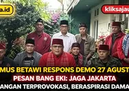 Bamus Betawi Respons Ajakan Demo Warga Pati di Jakarta 27 Agustus 2026, Ini Pesan Bang Eki Pitung untuk Massa