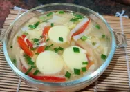 Resepi Mudah Sup Tahu Telur dan Crab Stick