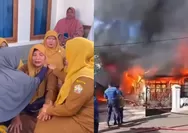 Tangis Histeris Guru SD di Aceh Tengah, Rumah Ludes Terbakar Saat Ditinggal Mengajar ke Sekolah