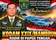 Dandim 1717/Puncak Letkol Inf. Himawan Ady Sutanto, S.I.P, M.I.P Ucapkan Selamat atas Peresmian Kodam XXIX/Mambruk Papua Tengah