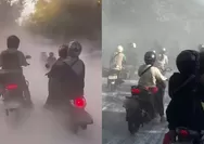 Viral Jalur Jogja-Wonosari Diselimuti Debu Putih Pekat, Pengendara Kesulitan Melintas di Tikungan Bokong Semar