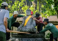 Jelang Waisak, Arca Unfinished Buddha di Candi Borobudur Dipindahkan ke Lokasi Asal di Lapangan Kenari