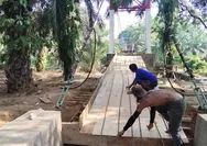 Pembangunan Jembatan Gantung Perintis Garuda di Desa Pagar Ruyung, Bengkulu Utara  Segera Rampung