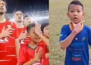 Tangis Bocah Pendamping Timnas di GBK Bikin Haru, Perjuangan Dua Tahun Syailendra Akhirnya Terbayar