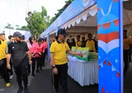 Polda Lampung Gelar Pasar Rakyat, Olahraga Bersama, dan Bakti Sosial Sambut Hari Bhayangkara ke-80