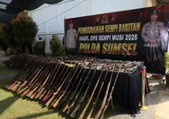 Polda Sumsel Musnahkan Ratusan Senjata Api Hasil Ops Musi 2026