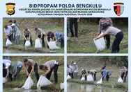 Dukung Ketahanan Pangan, Polda Bengkulu Panen Jagung dan Tebar Ribuan  Bibit Ikan Patin