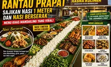Hasna Kuliner Rantau Prapat Sajikan Nasi 1 Meter dan Nasi Berserak, Menu Khas Mandailing yang Viral