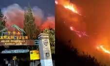 Kebakaran merembet hingga jalur pendakian, wisata Kawah Ijen ditutup total
