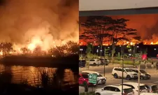 Diduga sengaja dibakar, heboh kebakaran di lahan samping Mall 23 Semarang