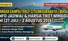 Jangan Sampai Terlewat! Jadwal Pesawat Citilink Surabaya - Berau Periode 27 Juli–2 Agustus 2026 untuk Liburan ke Derawan