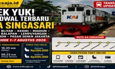 CEK YUK! Jadwal Terbaru KA Singasari Rute Blitar - Kediri - Madiun - Solo Balapan - Lempuyangan - Cirebon - Pasar Senen Periode 1–7 Agustus 2026