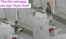 Terekam CCTV, Pekerja Bangunan Ini Jadi Sorotan Netizen Usai Menari Iringi Lagu Taylor Swift