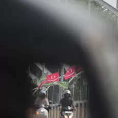 Bendera Alam Pedang Kerajaan Aceh berkibar