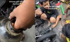 Jari Anak Terjepit di Knalpot Motor, Aksi Cepat Mekanik Bengkel Jadi Penyelamat