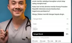 Hasil Polling Threads Kinerja Presiden Prabowo Capai 96 Persen Buruk, Survey Ilmiah Catat Kepuasan 72,2 Persen