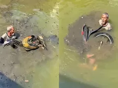 Viral Niat Menjala Ikan Malah Dapat Dua Sepeda Motor di Dasar Sungai