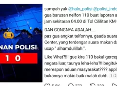Viral Call Center 110 Polri Diadukan Warganet, Terima Laporan Kecelakaan Sambil Bersendawa