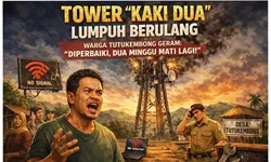 Tower “Kaki Dua” Lumpuh Berulang, Warga Tutukembong Geram: “Diperbaiki, Dua Minggu Mati Lagi”