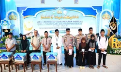 Polri Gelar Buka Puasa Bersama di Lokasi Pembangunan SMA Kemala Taruna Bhayangkara, Progres Capai 60 Persen