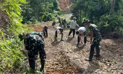 TMMD ke-128 Kodim 0621 Bogor Capai 4,9 Km, Infrastruktur Jalan Desa Banyuasih Hampir Rampung