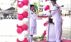 PLT Camat  Fordata Pimpin Upacara Detik-Detik Proklamasi HUT RI ke-81 di Desa Adodo