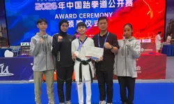 Tampil di China Open Taekwondo Championship 2026, Giovano Gikey Bawa Pulang Medali Perak