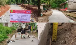 Pembangunan Jalan dan Drainase Desa Bantarjati Tahap 1 Capai 60 Persen