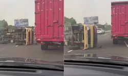 Lakalantas di Tol Jagorawi KM 22, Truk Terguling, Lalu Lintas Tetap Normal