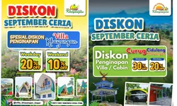 September Ceria: Diskon Penginapan Villa Khayangan dan Curug Cidulang, Hemat Sampai 30%