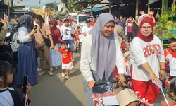 Festival Sepeda Hias Anak di Dusun 9 Desa Cicadas Meriahkan HUT RI ke-80