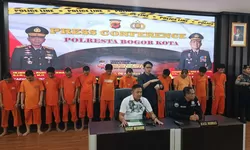 Polisi Tangkap 12 Maling Motor di Bogor, 10 Motor Curian Disita