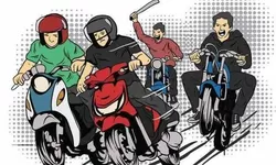 Polres Bogor Bubarkan Geng Motor di Cibinong, Celurit dan Motor Diamankan