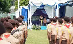 Warga Binaan Lapas Cibinong Semarakkan Perkemahan Pramuka Sambut Hari Pramuka ke 64