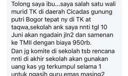 Wali Murid TK At-Taqwa Cicadas Keluhkan Biaya Kegiatan Sekolah, Tag Bupati Bogor di Media Sosial