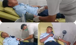Respon Cepat TNI AU Lanud Ige Dewanto Bantu Donor Darah untuk Pasien Darurat