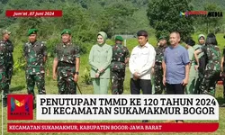 Program TMMD Ke 120 Tahun 2024 di Kecamatan Sukamakmur Resmi ditutup Pangdam III Siliwangi Mayjen TNI Mohammad Fadjar