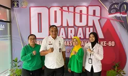 Pegawai Lapas Dan DWP Khusus Kelas 2B Sentul Melakukan Donor Darah