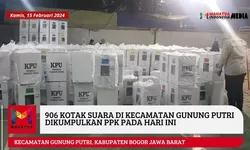 Kotak Suara Dari 906 TPS seKecamatan Gunung Putri di Kumpulkan Hari ini