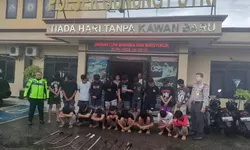 22 Orang Remaja Bersenjata Tajam Diringkus Polsek Gunung Putri