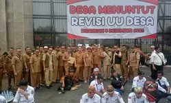 Rombongan Kepala Desa Beserta Staf Desa Kecamatan Gunung Putri Ikut Menyuarakan Agar UU Desa nomor 6 Tahun 2014 Segera Disahkan
