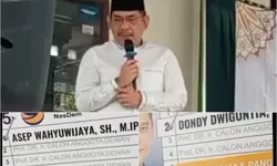 Curi Star, Caleg DPR RI 5 Jabar dan DPRD Provinsi Jawa Barat wilayah 6 Kabupaten Bogor dari Partai Nasdem Bagikan APK Kepada Jamaah Majlis Talim