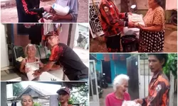 Peringati Hari Pahlawan Nasional Pemuda Pancasila Ranting Ciangsana Bagikan Puluhan Beras Kepada Lansia