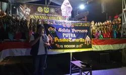 Pagelaran Seni Sunda Wayang Golek Desa Nagrak, memeriahkan HUT RI 78 Tahun.
