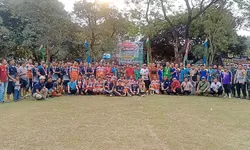 Sinergitas Pemdes Nagrak dan Koramil 0621-05 Gunung Putri, Gelar Tournamen sepak bola dalam rangka menyambut HUT RI 78.