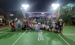 Jelang HUT RI ke-78, Karang Taruna Desa Gunungputri Gelar Tournament Bulutangkis Kades Cup