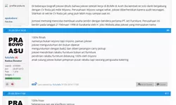 Satu Lagi Bukti Kuat Kaskus Fufufafa Milik Gibran, Pernah Bela Jokowi saat Dipecat CV Roda Jati